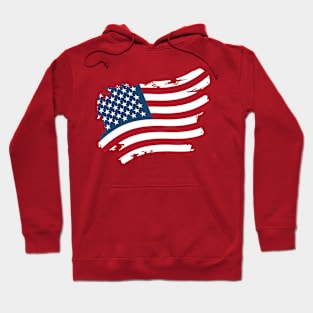 USA  American Flag National Day in my heart Hoodie